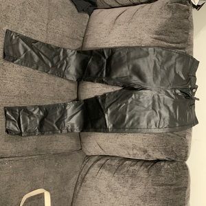 Black leather pants.